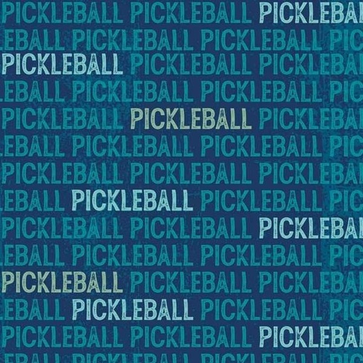 [PB-5269-DB] Pickleball Champ Tonal Text Blue By Courtney Morgenstern For P&B Textiles