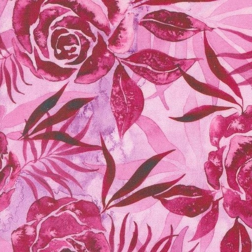 [MOD-39783-18] Coming Up Roses Prussian Rose Florals Magenta By Create Joy Project For Moda Fabrics