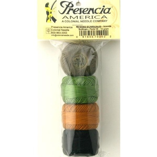 [PRAM-PRE816-08S] Presencia America Finca Perle Thread, You Lucky Dog Sampler, Size 8 75Yds