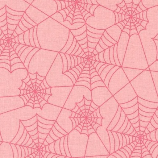 [MOD-5213-13] Hey Boo Novelty Spider Webs Bubble Gum Pink By Lella Boutique For Moda Fabrics