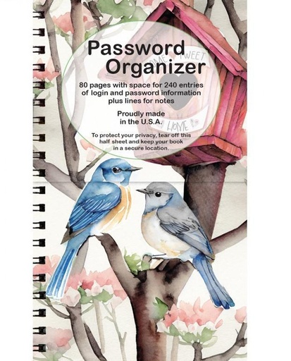 [ITT-PWB-11] Blue Birds Password Organizer From It Takes Two 