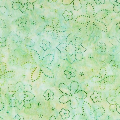 [RB-BTPT-1089] Expressions Batiks Tjaps Dotted Flowers Grasshopper From Riley Blakes Designs 