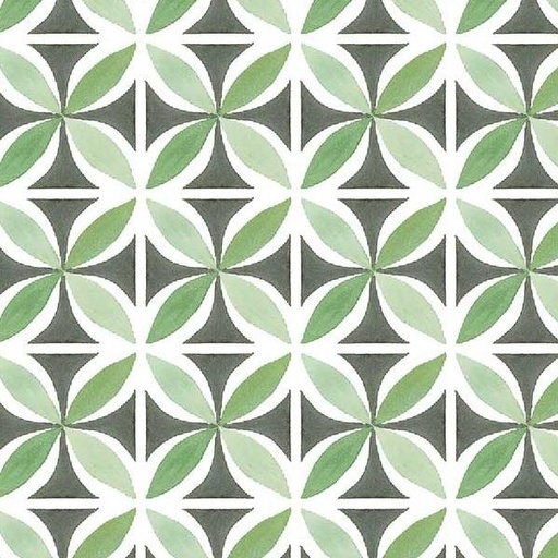 [PB-5370-GS] Sweet Magnolia Geometric Green By Deane Beesley For P&B Textiles