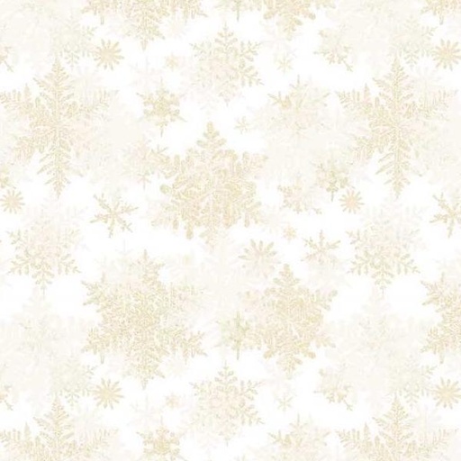 [PB-5454-E] Snowfall Large Snowflakes Cream By Geetanjali Behera For P&B Textiles