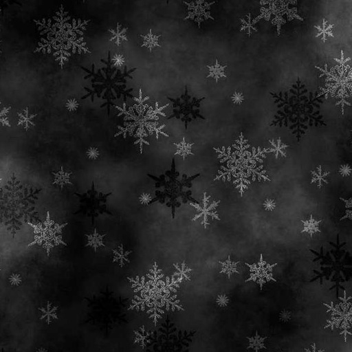 [PB-5455-K] Snowfall Small Flakes Black By Geetanjali Behera For P&B Textiles