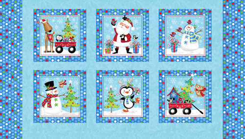 [SEF-7864-11] A Jolly Good Time Christmas Panel By Victoria Hutto For Studio E Fabrics 