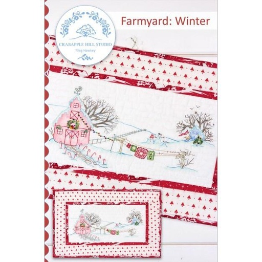 [CAHS-461] Farmyard Winter Mini Quilt Pattern By Meg Hawkey For Crabapple Hill Studio