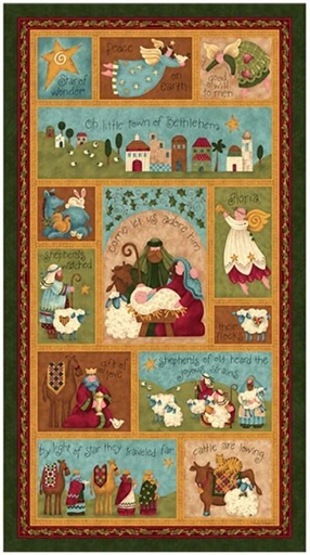 [BEN-17060-40] Star Of Wonder, Star Of Light The Nativity Panel By Nancy Halvorsen For Benartex