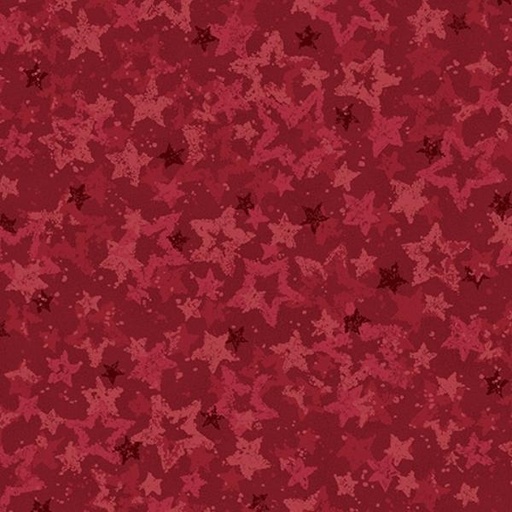 [BEN-17064-10] Star Of Wonder, Star Of Light Heavenly Star Red By Nancy Halvorsen For Benartex