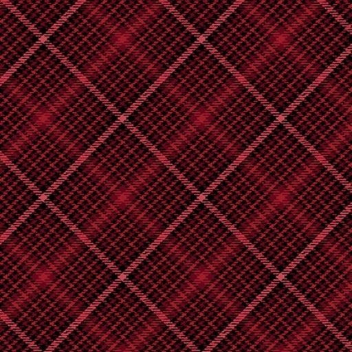 [BEN-13465-10] Winter In The Pines Festive Tartan Red By Jackie Robinson For Benartex