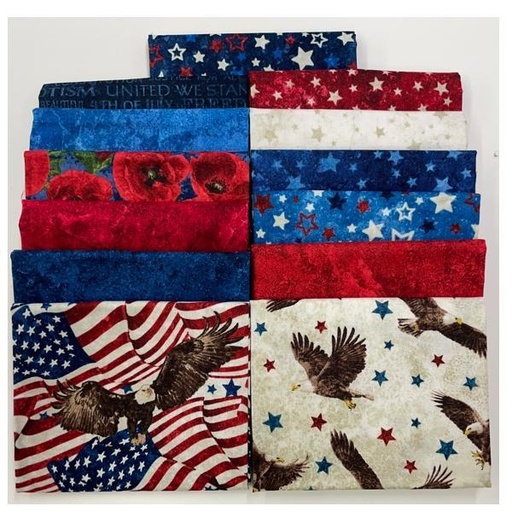 [PP-Stars&StripesFQB] Stars & Stripes Fat Quarter Bundle 