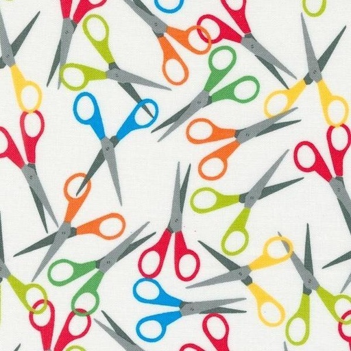 [MOD-20894-11] Back To School Scissors Paper By Stacy Lest Hsu For Moda Fabrics