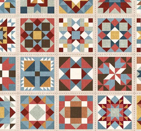 [NOR-27317-12] Barn Quilts Quilt Blocks Beige