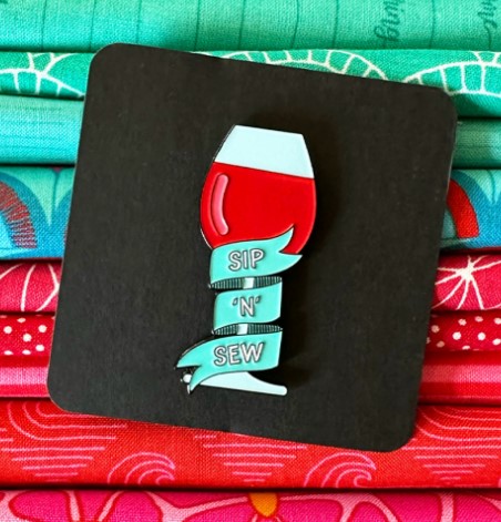 [SAS-PIN-WINE] Sip 'N' Sew Wine Enamel Pin