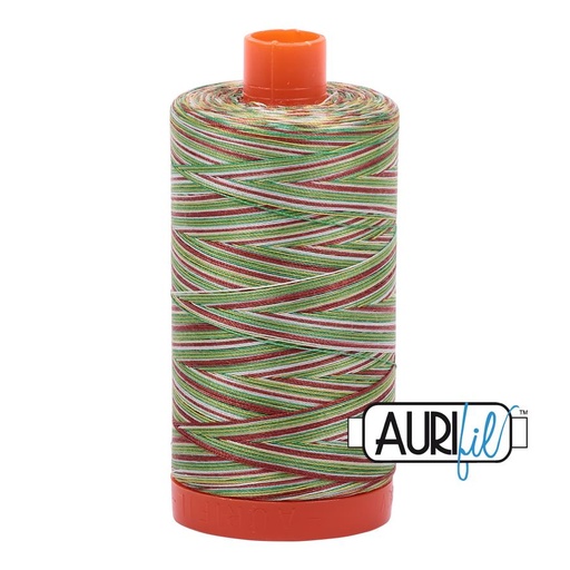 [MK-50-4650] Aurifil 50 Wt. Thread - Leaves Variegated 4650