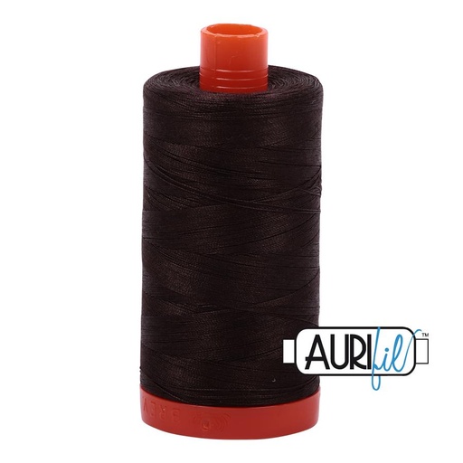 [MK-50-1130] Aurifil 50 wt. Thread - Very Dark Bark 1130