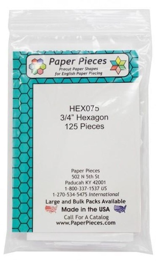 [HEX-075] Paper Pieces: Hexagons 3/4"