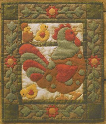 [RGRE-K0412] Spotty Rooster Wall Quilt Kit From Rachel'S Of Greenfield