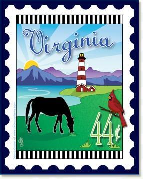 [ZEB-80041M] State Stamp: Virginia