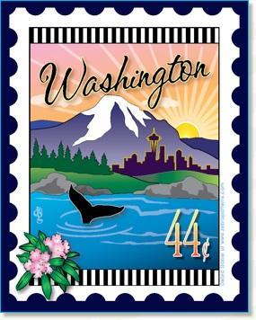 [ZEB-80077M] State Stamp: Washington