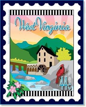 [ZEB-80078M] Zebra State Fabric Stamp: West Virginia