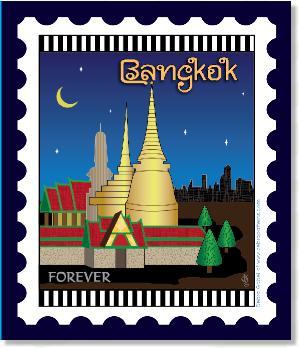 [ZEB-80084M] International City Stamp: Bangkok