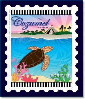 [ZEB-81169M] International City Stamp: Cozumel