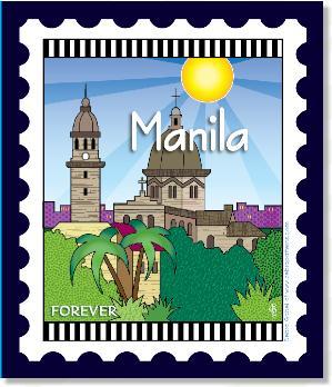 [ZEB-80103M] International City Stamp: Manilla