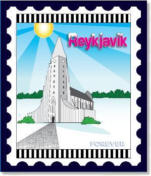 [ZEB-80111M] International City Stamp: Reykjavik