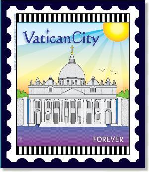 [ZEB-80121M] International City Stamp: Vatican City