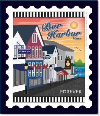 [ZEB-81160M] City Stamp: Bar Harbor