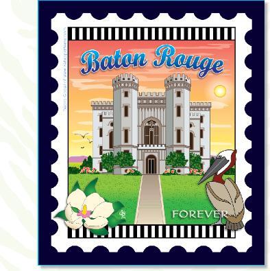 [ZEB-80164M] City Stamp: Baton Rouge