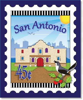 [ZEB-80147M] City Stamp: San Antonio