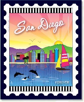 [ZEB-80132M] City Stamp: San Diego