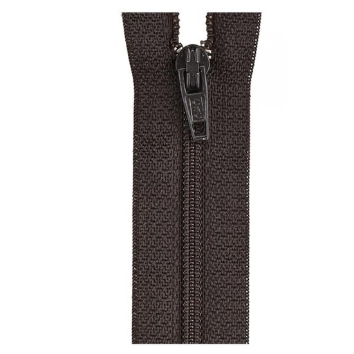 [COA-F72-12-056B] ZIPPER POLY 12in CLOISTER BRWN