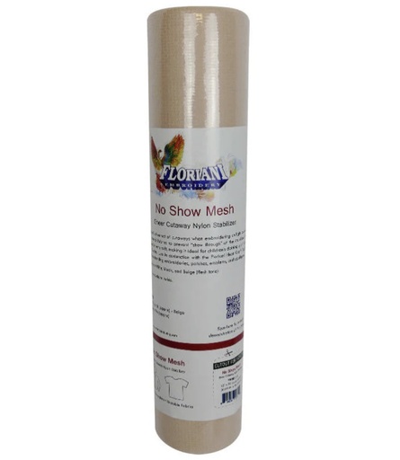 [FLOR-FMBE1210] Floriani No Show Nylon Mesh Non-Fusible Stabilizer Beige 12" x 10 Yard Roll