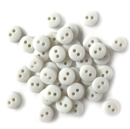 [BG-1556] Tiny Buttons White From Buttons Galore