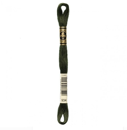 [DMC-117-934] Dmc Embroidery Floss Black Avocado Green 