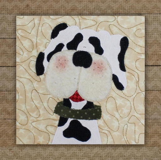 [PRE-DALM] Dalmation Precut Fused Applique Kit By Leanne Anderson For The Whole Country Caboodle