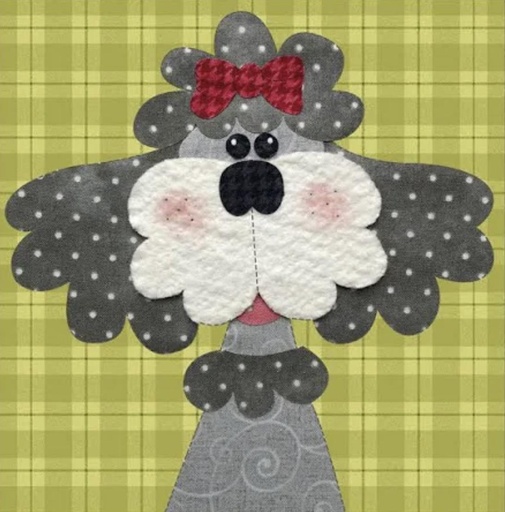 [PRE-POOD] Poodle Precut Prefused Applique Kit By Leanne Anderson For The Whole Country Caboodle