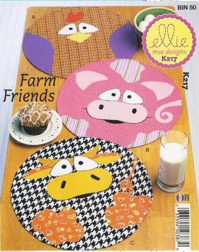 [EMD-K127] Farm Friends Placemats