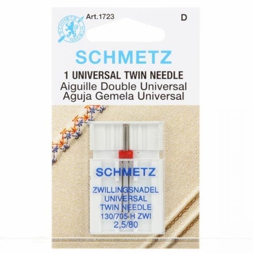 [SCHM-1723] Schmetz Twin Machine Needle, Size 2.5/80 1Ct