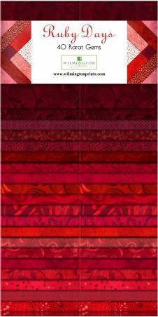 [WP-842-3-842] Ruby Days 40 2 1/2" Strips Featuring Wilmington Essentials