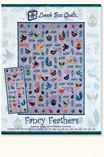 [LBQ-FF1] Fancy Feathers Pattern From Lunch Box Quilts