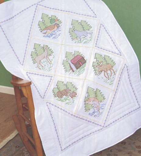 [JD-940-313] Great Outdoors Lap Quilt From Jack Dempsey Needle Art