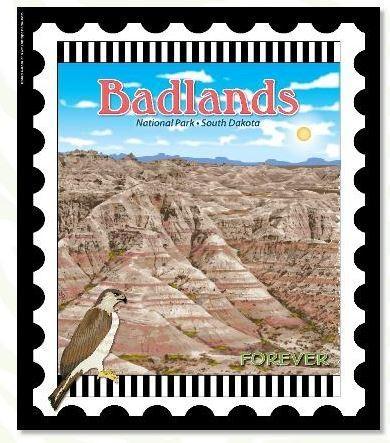 [ZEB-BADLANDS] National Parks Stamp: Badlands