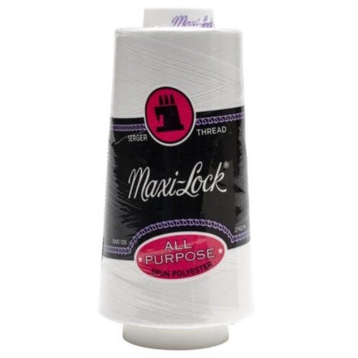 [MAX-00001] Maxi-Lock Stretch Serger Nylon Thread White, 3000Yd