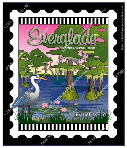 [ZEB-EVERGLADES] National Parks Stamp: Everglades