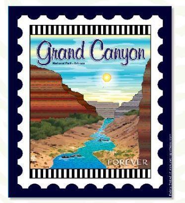 [ZEB-CANYON] National Parks Stamp: Grand Canyon