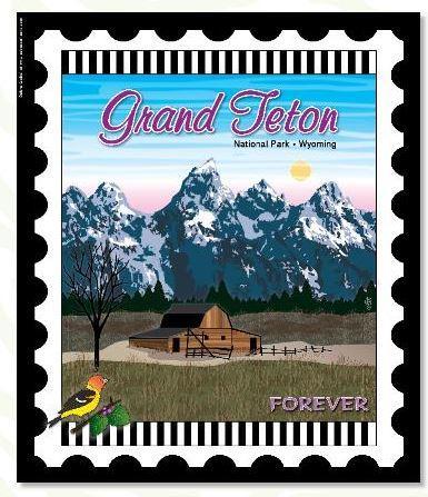 [ZEB-TETON] National Parks Stamp: Grand Teton